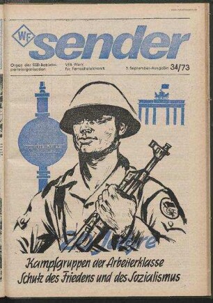 Betriebszeitung 'WF-Sender', Nr.34/1973 (3. Septemberausgabe 1973)