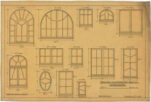 Billing, Hermann; Karlsruhe, Nördl. Hildapromenade 3/ Maximiliansstraße; Villa von Schwedler (Villa Billing) - Glasarbeiten (Ansicht)