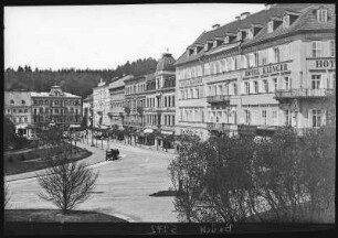 Marienbad. Stephanstraße mit Hotel Klinger