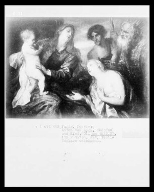 Die Jungfrau Maria mit dem Jesuskind und den drei Reumütigen (David, Maria Magdalena und der verlorene Sohn)
