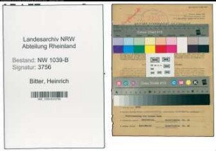Entnazifizierung Heinrich Bitter , geb. 29.10.1895 (Landwirt)