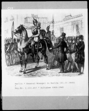 Berlin, General Wrangel in Berlin, 11.11.1848