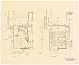 Technische Universität Berlin Elektrotechnische Institute, 2. Bauabschnitt: Erdgeschoss, 1. Obergeschoss 1:100