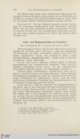 Licht- und Röntgenstrahlen als Heilmittel