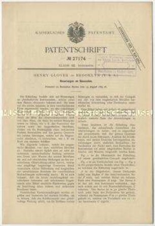 Patentschrift über Neuerungen an Boussolen, Patent-Nr. 27174