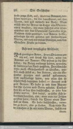 Acht und dreyßigster Abschnitt