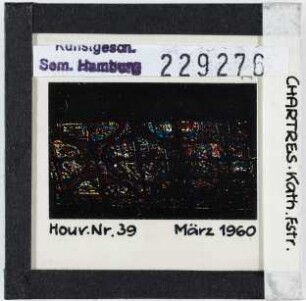 Chartres: Kathedrale, Glasfenster, aufgenommen März 1960