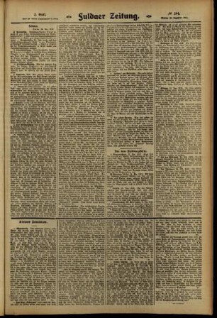Zweite Ausgabe vom Montag, den 23. Dezember 1912.