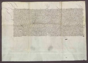 Schuldbrief des Bischofs Philipp von Speyer gegenüber Peter, Hans, Friedrich und Regula Trumpler über 500 Gulden zu 4 Prozent.