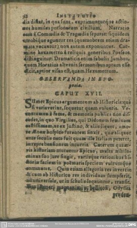 Caput XVII. Observanda In Epopoeia