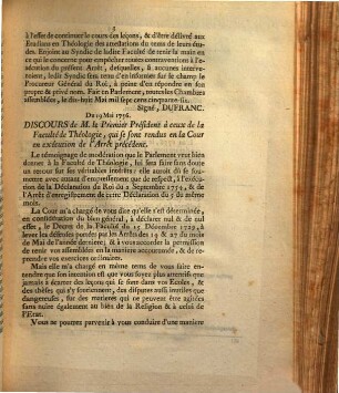 Arrest De La Cour De Parlement : Du 18 Mai 1756.