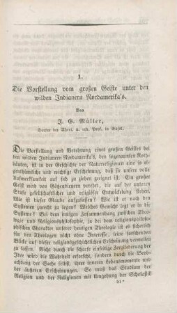 793-869 Die Vorstellung vom großen Geiste unter den wilden Indianern Nordamerika's
