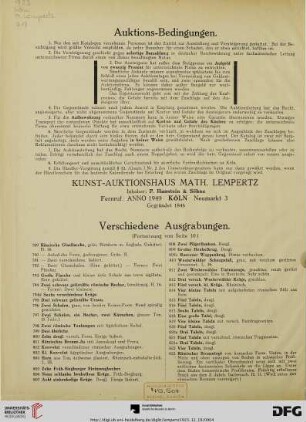 Verschiedene Ausgrabungen (Fortsetzung von Seite 10) (Nr. 789-823)