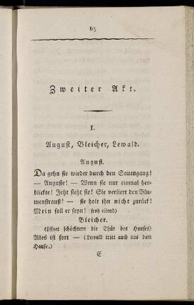 I. August, Bleicher, Lewald. - II. Bleicher, August.