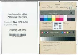 Entnazifizierung Johanna Muether , geb. 11.08.1902 (Kaufmaennische Angestellte)