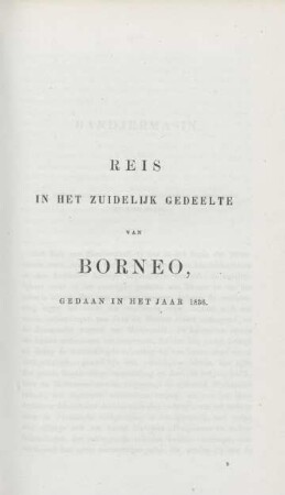 Reis in het zuidelijk gedeelte van Borneo, gedaan in het jaar 1836