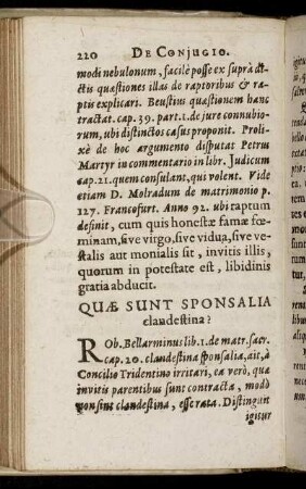 Quæ Sunt Sponsalia clandestina?