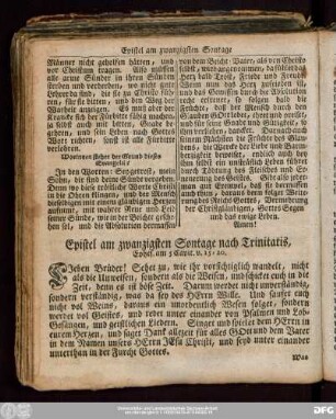 Epistel am zwanzigsten Sontage nach Trinitatis, Ephes. am 5 Capit. v. 15:20.