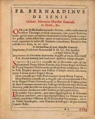 Officia propria sanctorum ordinis minorum : Pars aestiva