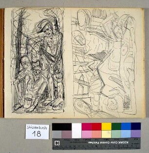 Ecce Homo hinter Stacheldraht Figurenstudie