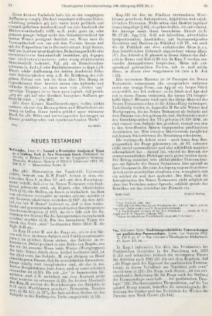 34-36 [Rezension] Vos, Johannes Sijko, Traditionsgeschichtliche Untersuchungen zur paulinischen Pneumatologie