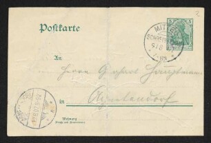 Brief von Wilhelm Bölsche, Hanns Fechner und Hermann Hendrich an Gerhart Hauptmann