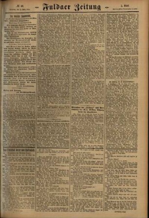 Zweite Ausgabe vom Dienstag, den 23. März 1915.
