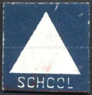 WHN-Abzeichen, Verkehrszeichen: Vorsichtszeichen Schule, Straßensammlung im Gau 44 Reichskommissariat Niederlande am 14. und 15. Februar 1941