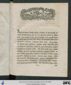 Dissertatio Historica De Originibus Philosophiae Ecclesiasticae.