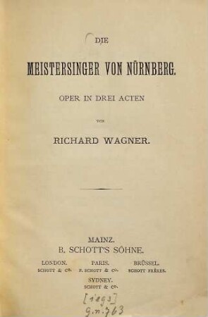 Die Meistersinger von Nürnberg