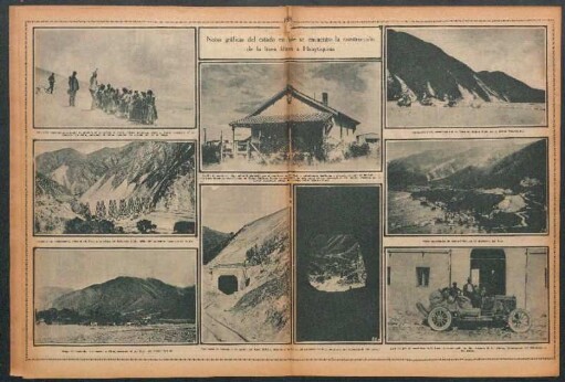 Notas gráficas del estado en que se encuentra la construcción de la línea férrea a Huaytiquina