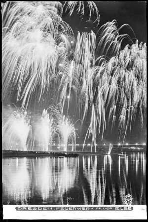 Dresden, Feuerwerk an der Elbe