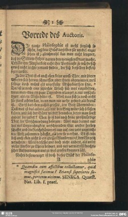 Vorrede des Auctoris