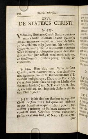 224-241, XXVI. De Statibus Christi. XXVII. De Statu Exaltationis.