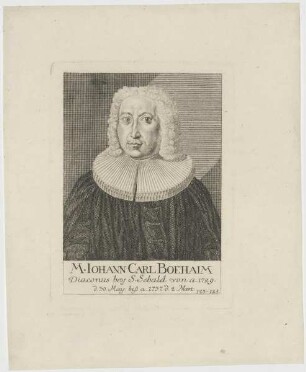 Bildnis des Iohann Carl Boehaim