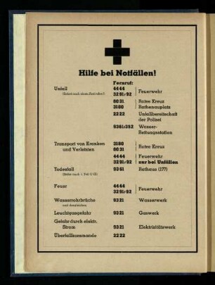 Hilfe bei Notfällen