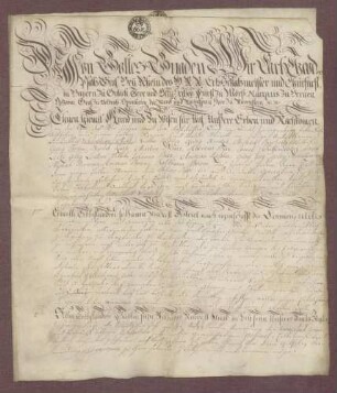 Erbbestandsbrief für den Kohlstätter Berg im Amt Zwingenberg