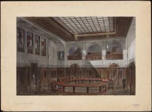 Rathaus, Hannover: Perspektivische Innenansicht des Sitzungssaals der Bürgervorsteher