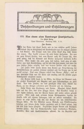 Beschreibungen und Schilderungen