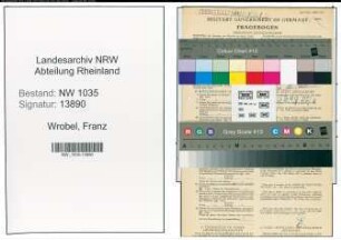 Entnazifizierung Franz Wrobel , geb. 04.10.1914 (Kaufmaennischer Angestellter)