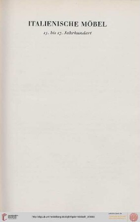 Italienische Möbel 15. bis 17. Jahrhundert (618-676)