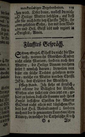 Fünfftes Gespräch.