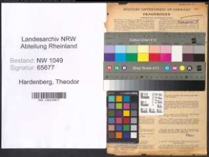 Entnazifizierung Theodor Hardenberg , geb. 11.09.1908 (Lehrer)