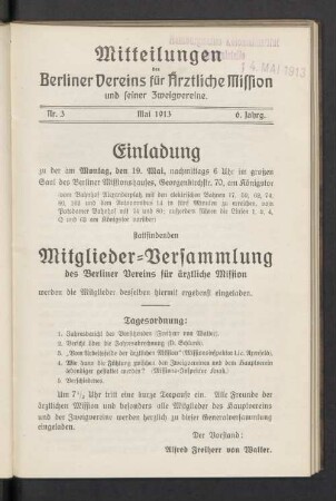 Nr. 3. Mai 1913