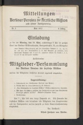 Nr. 3. Mai 1913