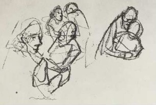 Drei Paare im Brustbild (verworfene Arbeit)