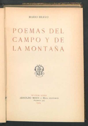 Poemas del campo y de la montaña