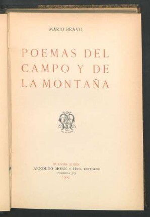Poemas del campo y de la montaña