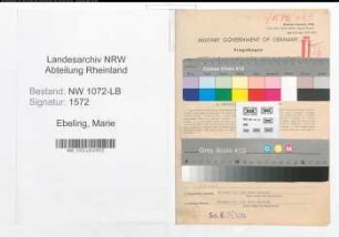 Entnazifizierung Marie Ebeling , geb. 20.03.1903 ()