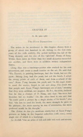 Chapter IV. A. D. 900 - 960. The five dynasties